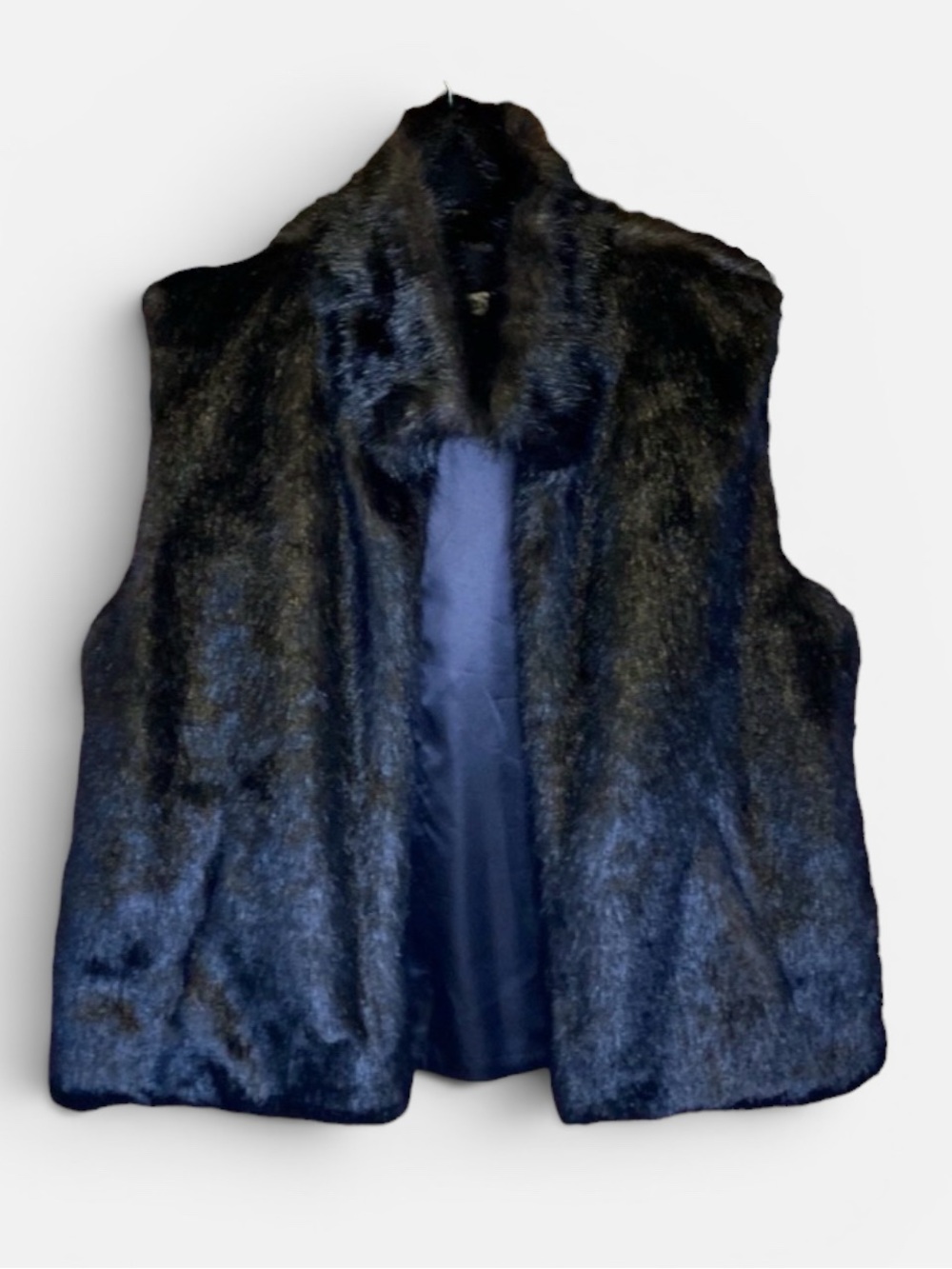 Joan Rivers Faux Fur Dark Brown Vest Size S